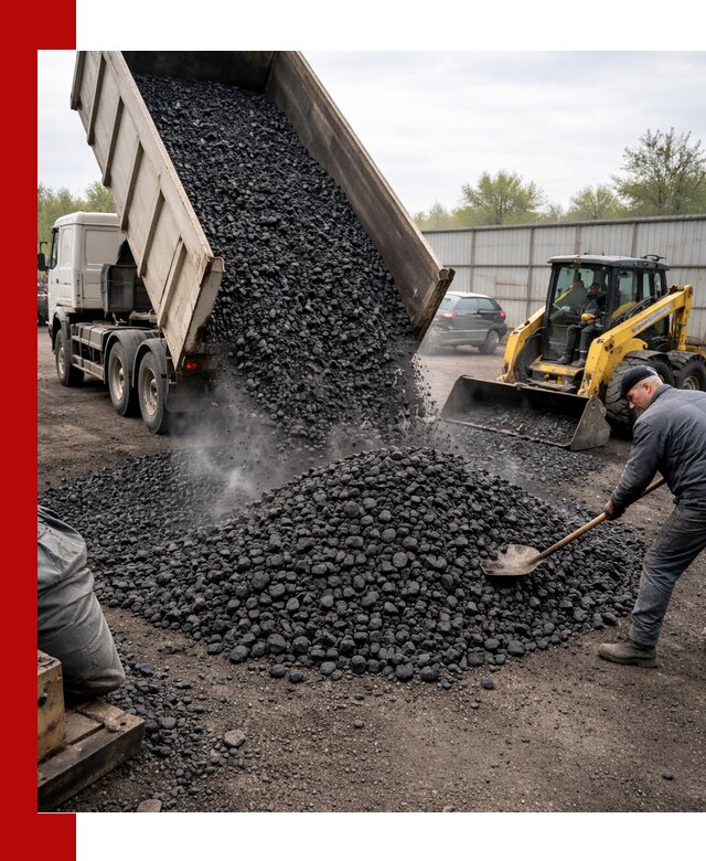 Доставка угля орех в Красноярске оптом и в розницу