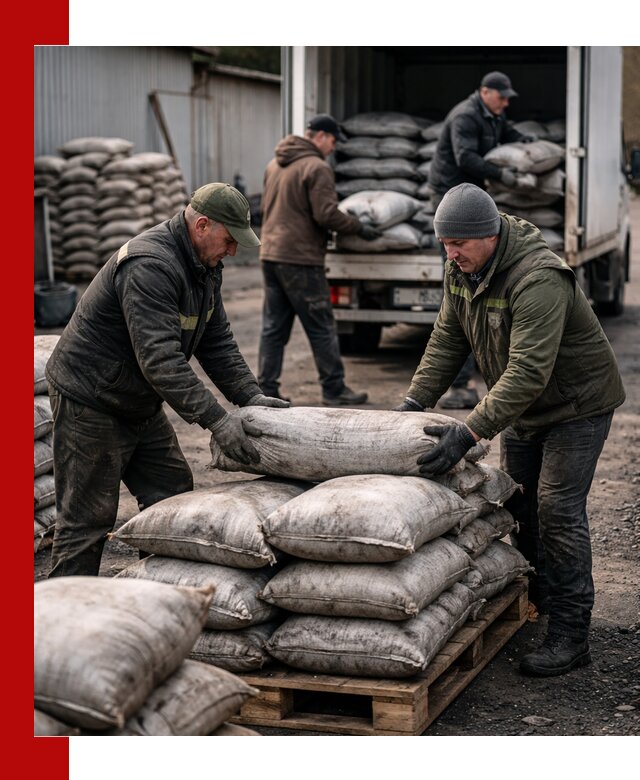 Доставка угля в мешках по выгодным ценам в Красноярске