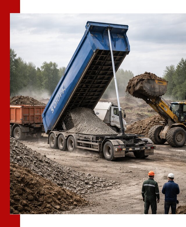 Аренда тонар 40 тонн в Красноярске с доставкой материалов