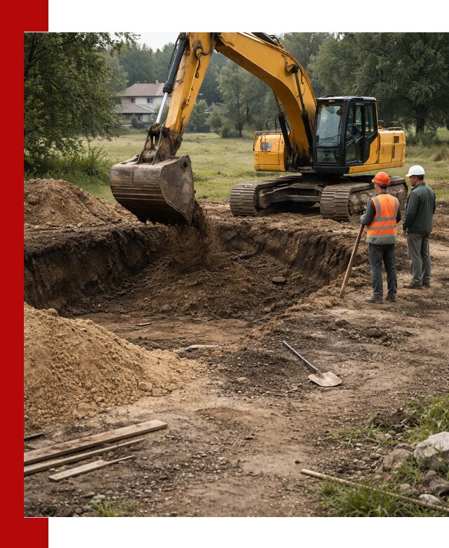 Рытье котлована под фундамент в Красноярске (быстро и недорого)