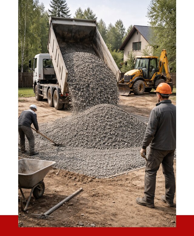 Отсыпка участка щебнем в Красноярске от 6604 р. ПРОНЕРУДКрс