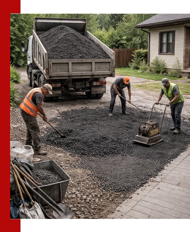 Асфальтовая крошка для двора с доставкой в Красноярске